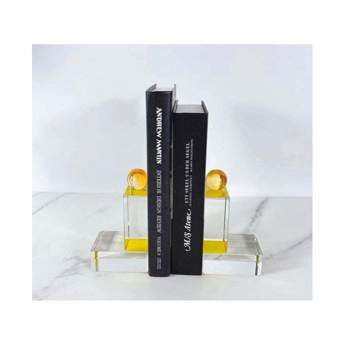 Objet Décoratif - Apportez Élégance - Serre Livre en Cristal - 24x14 cm - Design Contemporain - Intérieur