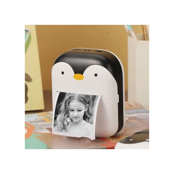 Mini-imprimantes pour enfants de haute qualité avec une impression claire - Portable Rechargeable Mini Penguin Shape Printer