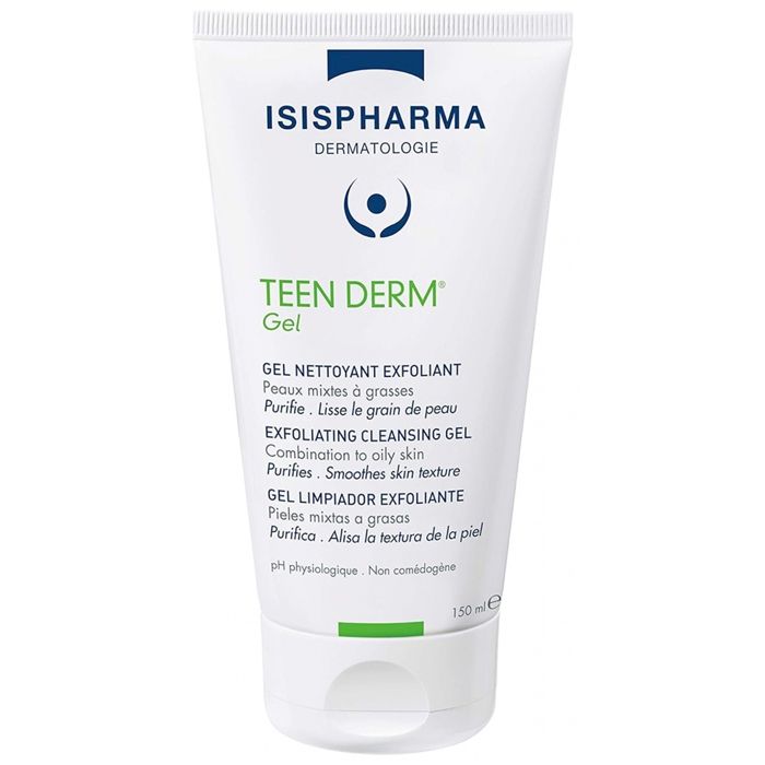 Gel Nettoyant Exfoliant - Isispharma - Teen Derm - 150ml - Peaux Mixtes à Grasses - Sans Parabène
