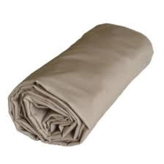 DRAP HOUSSE 300 FILS COTON PEIGNE EGYPTIEN - 160X200X35 - TAUPE