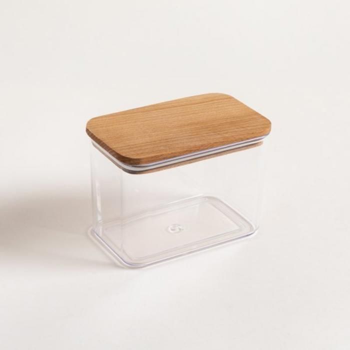 BOÎTE DE RANGEMENT IVY LINEA/COUV EN BOIS 2L