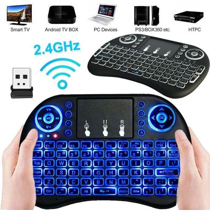 Clavier compact sans fil avec pavé tactile pour android tvbox et ordinateur portable