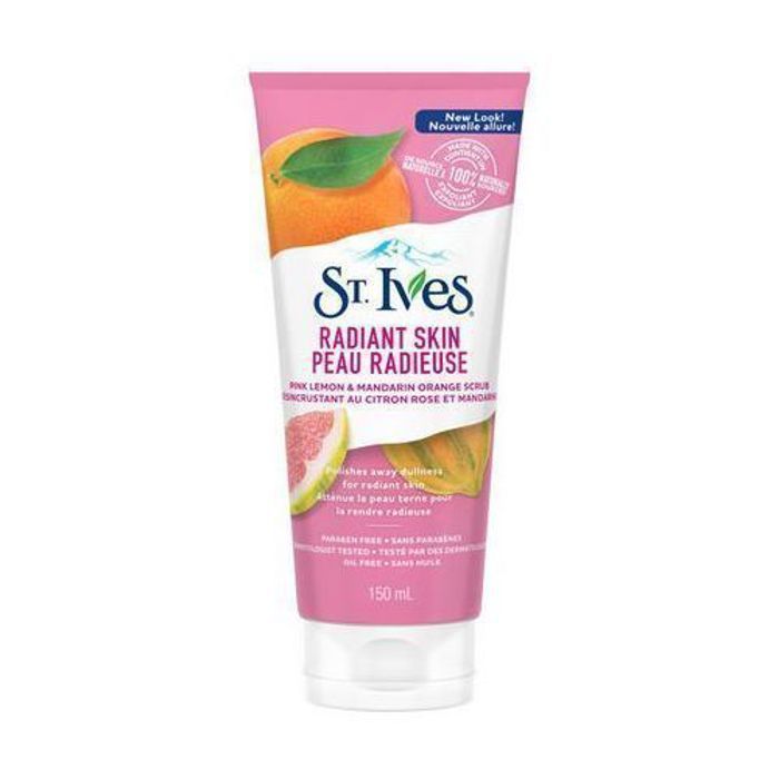 St Ives Gommage visage Désincrustant Au Citron Rose Et Mandarine Peau Radieuse 170 g