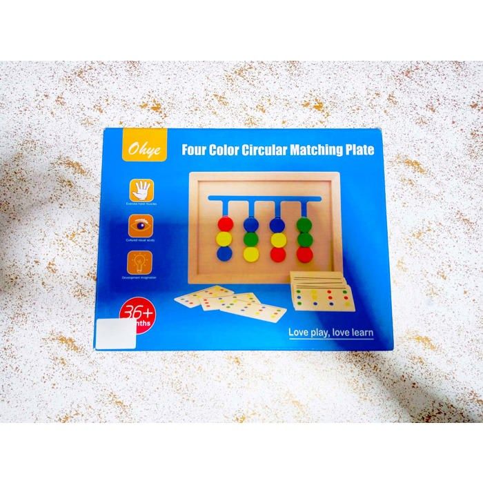 Four color circular maching plate