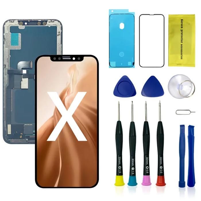 Kit de Remplacement d'Écran LCD pour iPhone X 5.8 Pouces avec Cadre,