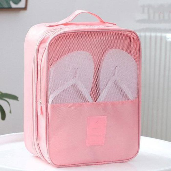Sac à chaussures de voyage imperméable à double couche en maille