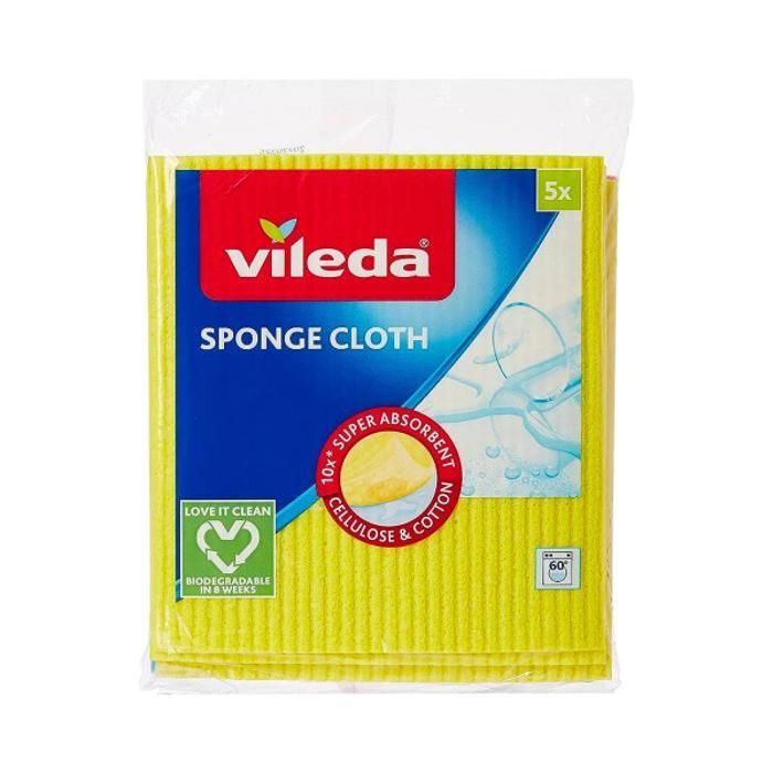 Lot de 5 chiffons éponges Vileda