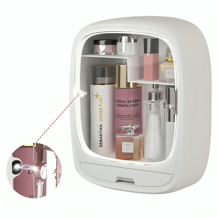 Boîte de maquillage - Non spécifié - 10,6 x 4 x 13 pouces - Fixation murale - Étanche - Design contemporain