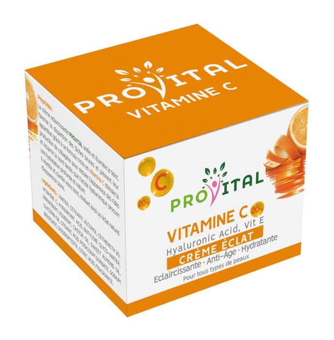 Provital crème éclat à la vitamine C, vit E et acide hyaluronique
