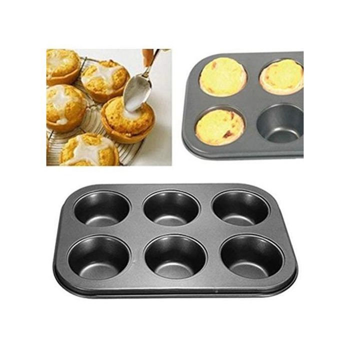 Moule à Gâteau en acier inoxydable 6 tasses Cupcake mini-muffins gâteau