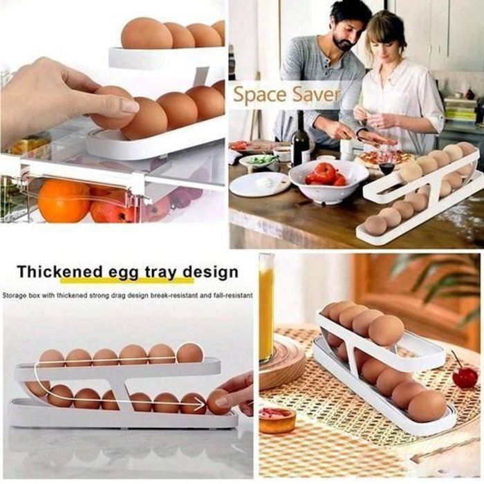 Boîte de Rangement d'Œufs - Non spécifié - 2 Étages - Amovible - Facile à Installer - Cuisine