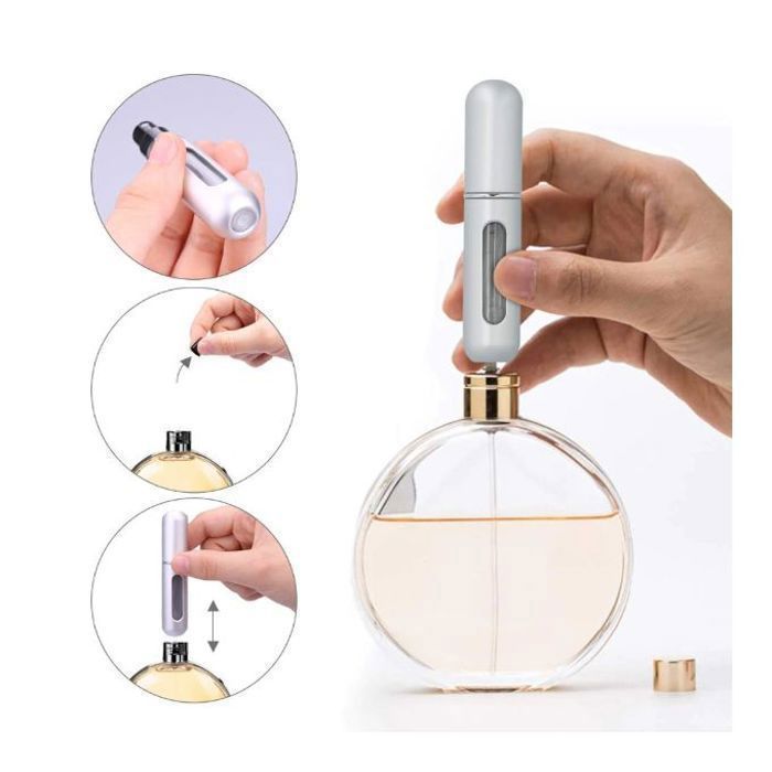 Flacon de parfum rechargeable : atomiseur de voyage pratique et élégant. Ccouleur aliatoire