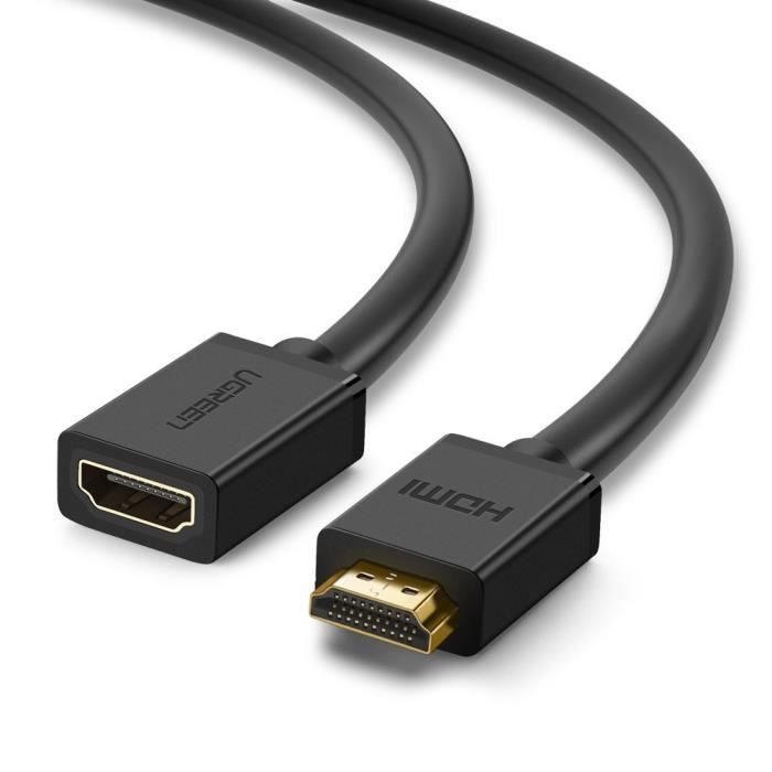 Câble HDMI - Ugreen - 10142 - 2 m - Compatibilité 3D - 10,2 Gbit/s - Noir