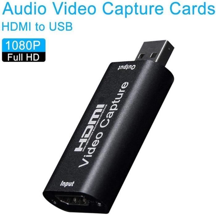 Carte d'Acquisition Vidéo - EMEBAY - HDMI vers USB - 1080p - Compatible PC et Mac - Noir