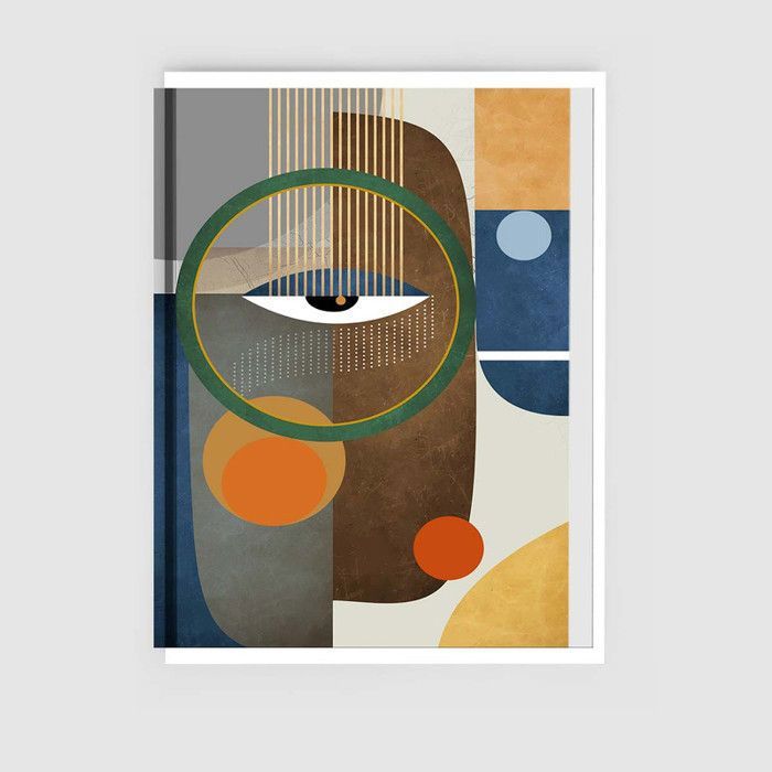 Tableau Abstrait Moderne : Dynamiques Contemporaines -60 x 90 cm-Tableau Inspiration Cadre Blanc