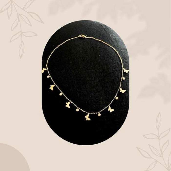 Collier - Camélia - Acier Inoxydable - Bijou Femme - Adulte - Élégant et Durable
