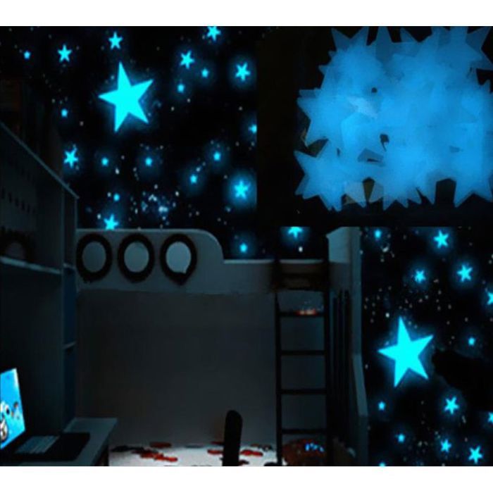 Autocollant mural - Non spécifié - 100 pcs - 3D lumineuses - Lueur dans le noir - Décoration chambre bébé