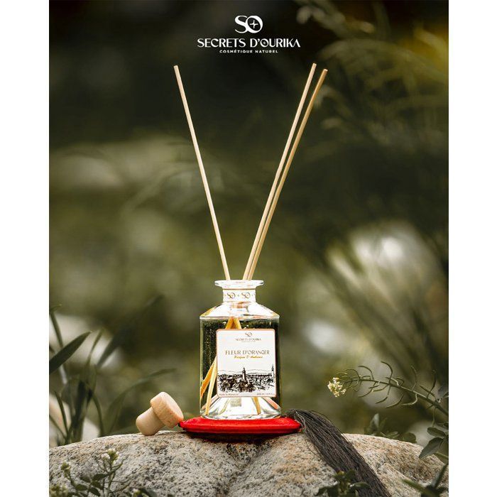 Parfum d'Ambiance - SECRETS D'OURIKA - Fleur d'Oranger - 200 ml - Relaxant - Cylindrique