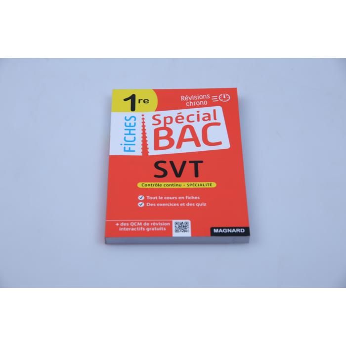 Fiches SVT 1re - GENERIC - Spécial Bac - Synthèse - Éducation - Révisions faciles