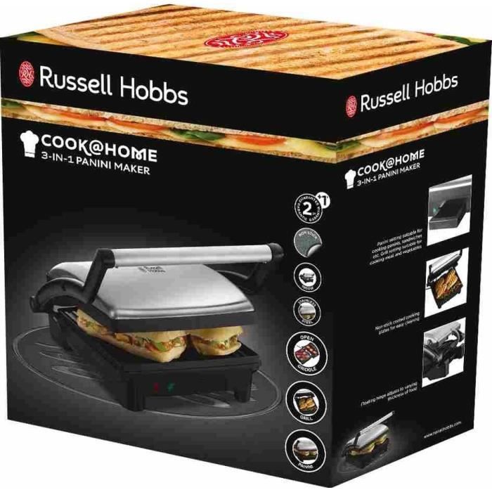 Grill électrique GEORGE FOREMAN - Surface cuisson 22x25cm - Ouverture 180°C - 1800W