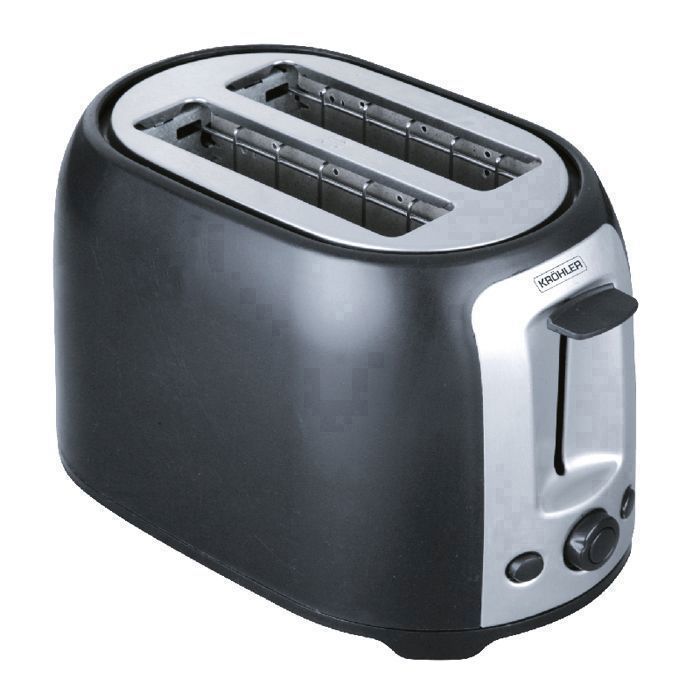 Toaster - KRÖHLER - PETP-041 - 2 tranches - 800W - Noir