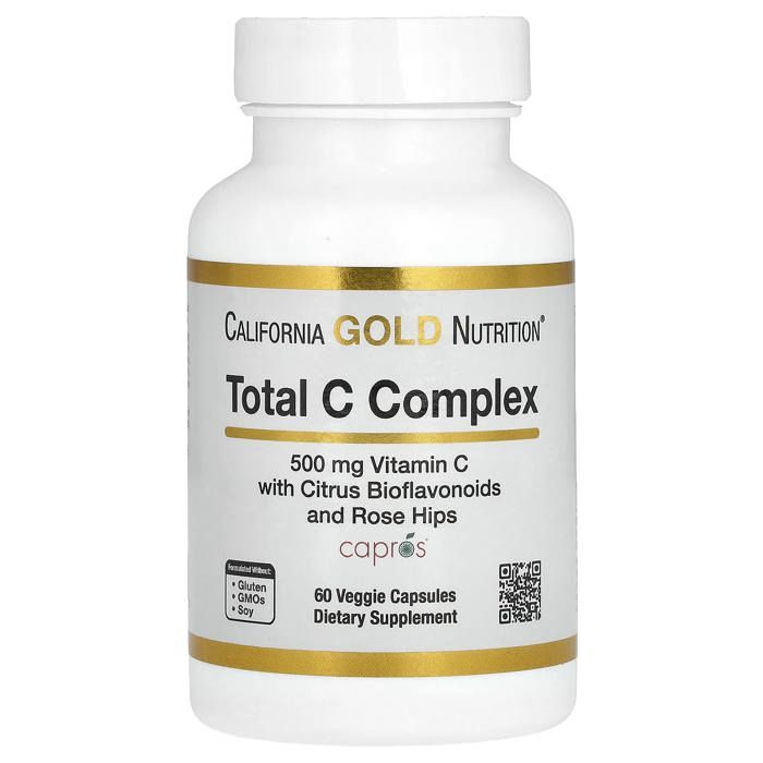 Complexe Total C, 500 mg, 60 capsules végétariennes