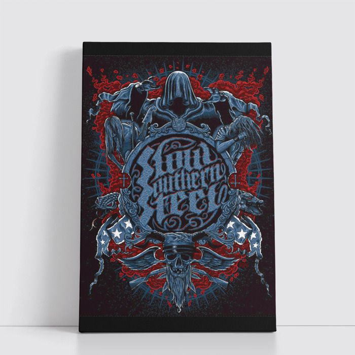 Tableau Rock sur Toile – Affiche Murale 25x40 cm Groupes de Rock Légendaires et Modernes 462