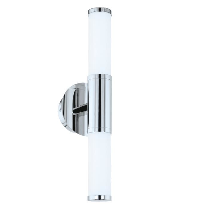 Applique LED de salle de bain Palmera - EGLO - Verre/Chrome - 2 lumières