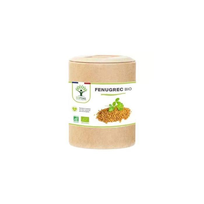 Bioptimal Fenugrec bio - Appétit Lactation, Glycémie, Cholestérol, 200 gélules - Made in France