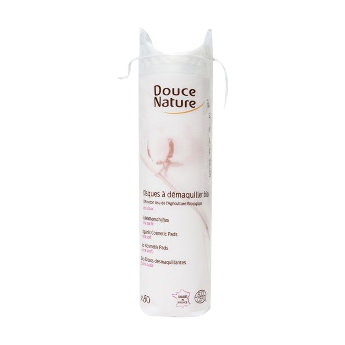 Disques à Démaquiller - Douce Nature - Bio - 80 Disques - Coton 100% Bio - Cosmétique Naturel
