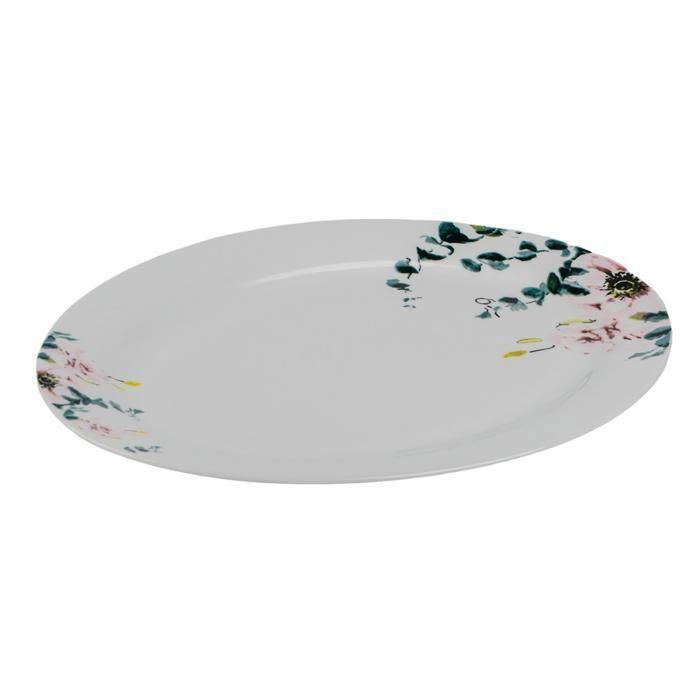 Plat 14" Oval Porcelaine Rizière AU22109 Nouveau - Couleur Aléatoire