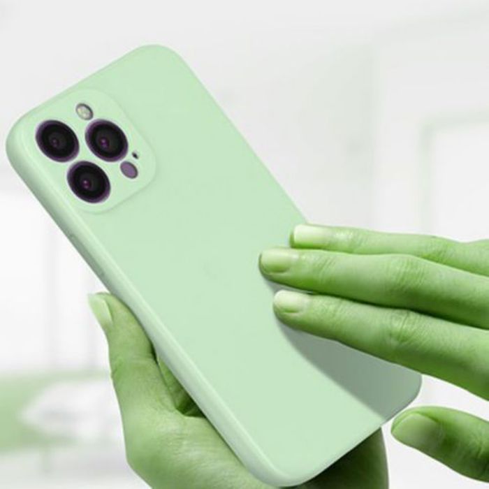 Pochette - GÉNÉRIQUE - iPhone 14 Pro - Silicone - Vert - Souple