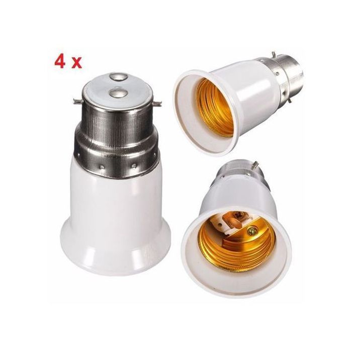 Adaptateurs led b22 vers e27 (pack de 4)