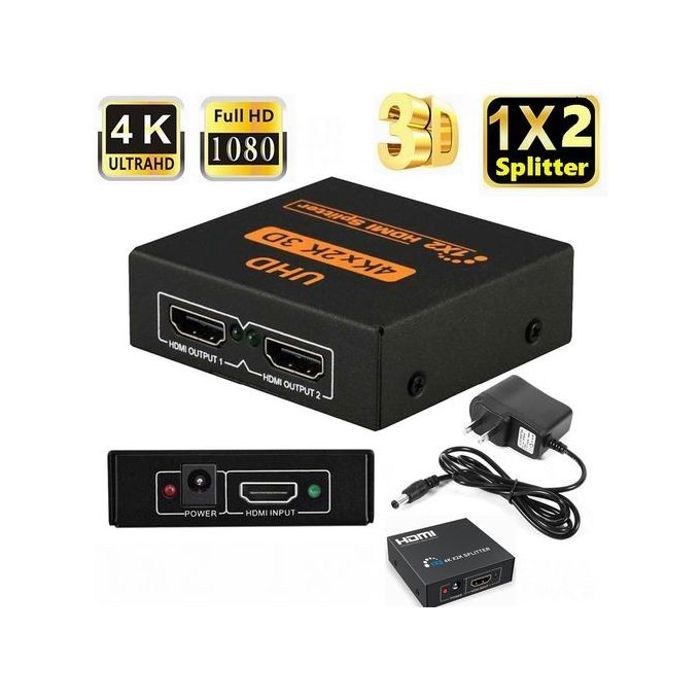 Splitter HDMI 4K 3D 1 In 2 Out Video (2 ports)