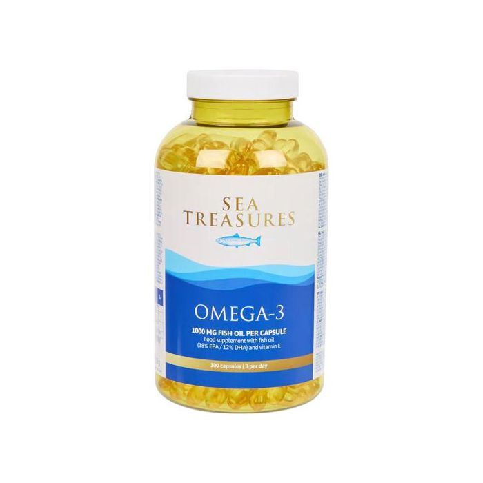 Omega 3 Huile de Poisson – 300 Capsules – 180mg EPA et 120mg DHA