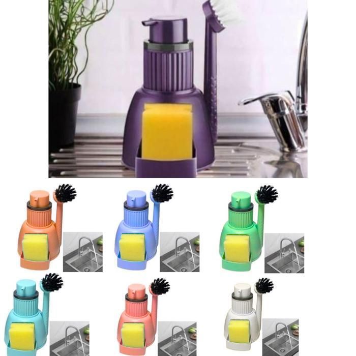 Set nettoyage cuisine mauve avec brosse  (Couleur aléatoire)
