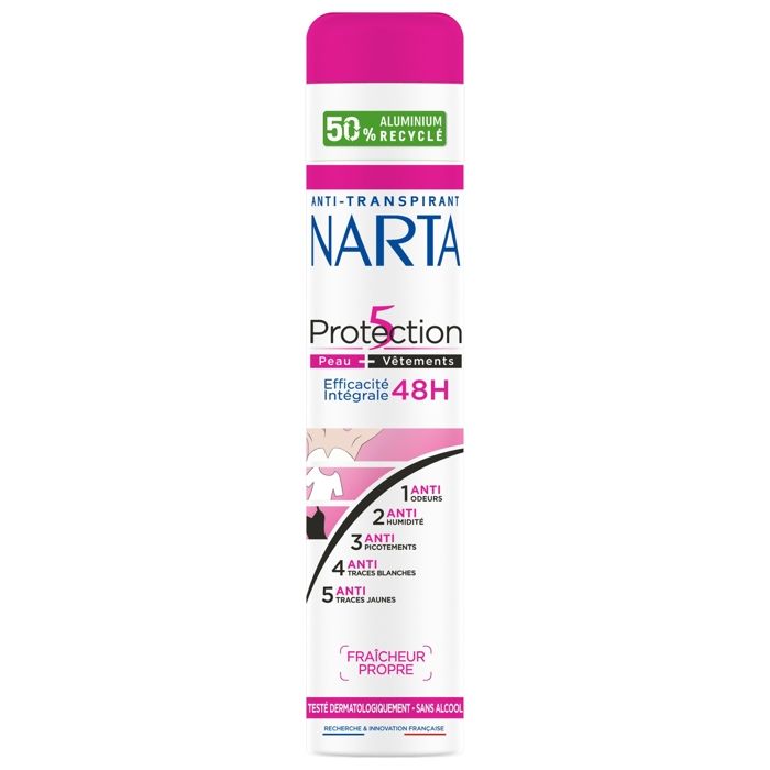 Déodorant - NARTA - Fraîcheur Florale 48H - Parfum Délicat - Hypoallergénique - 200 ml