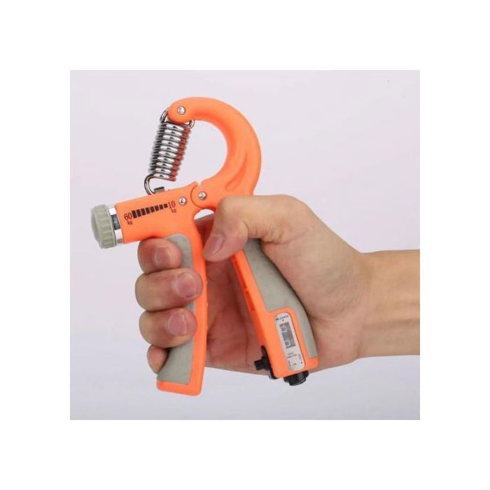 Muscleur Renforceur de Poigne Réglable avec Compteur – Grip Trainer 10 à 60 kg - Résistance Ajustable & Portatif
