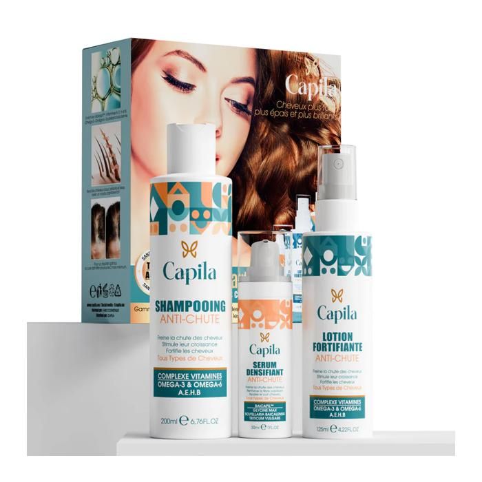 Capila Pack Anti-chute de cheveux(Shampoing 200ml+Lotion 125ml+Sérum 30ml)