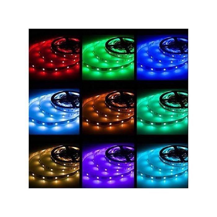 Bande LED 5 mètres - 12V, 60 LEDs/m, Flexible, Non étanche/Etanche