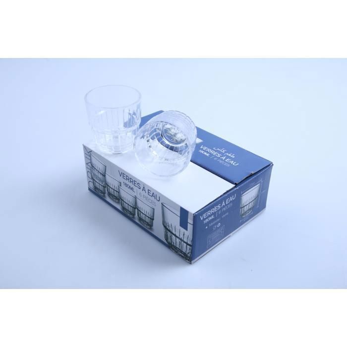 ENSEMBLE DE 6 VERRE A EAU 245ML  TY2601