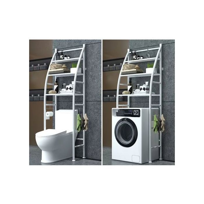 Porte-serviettes - GENERIC - Étagère de toilette 3 niveaux - Métal blanc - Robuste et durable - Montage facile