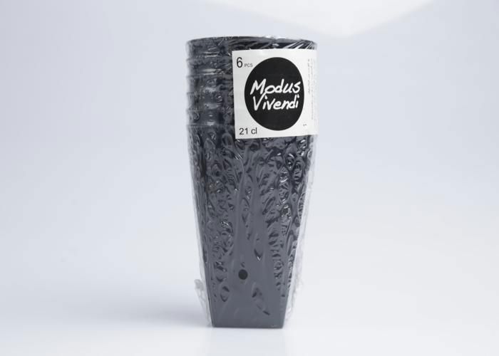 6 gobelets Modus Vivendi Noir