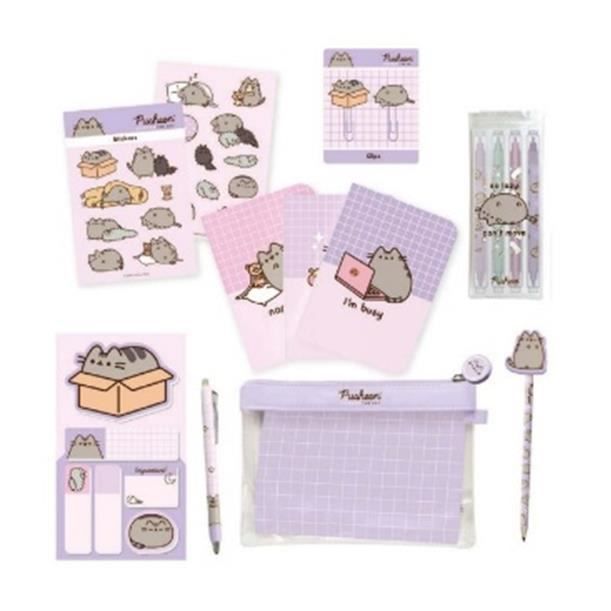 PUSHEEN - MATERIELL SET MED 3 A6 BÖKAR - 10ST. GRUPO ERIK SETP