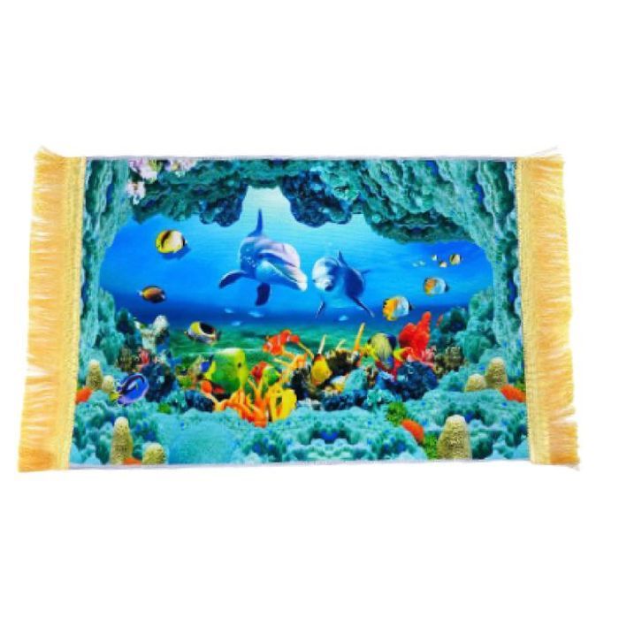Tapis brodé mer profonde 40x60cm