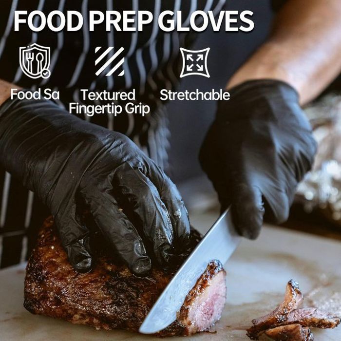 Gants noir ,gants cuisine,VINYL,100 pcs ,MEDIUM