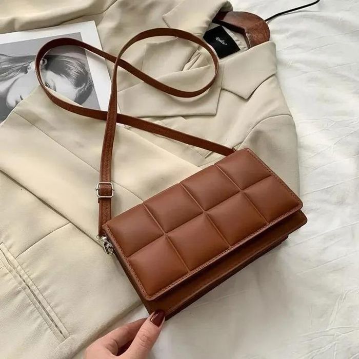 Sac à Main - GENERIC - Marron - Bandoulière Ajustable - Fermeture Zippée - Matelassé