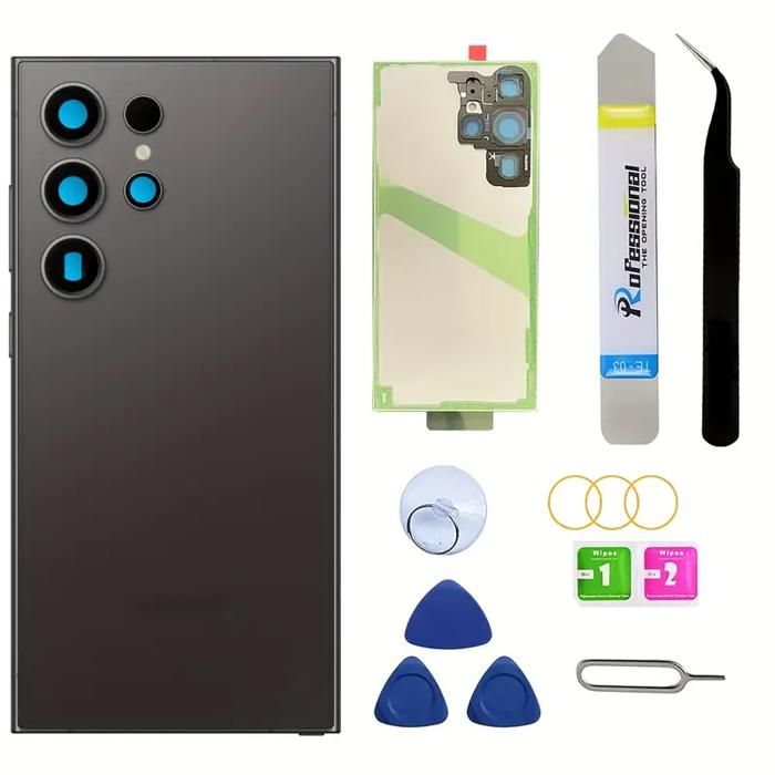 Kit de Remplacement du Verre Arrière pour Galaxy S24 Ultra 6,8 pouces avec Kit de Réparation