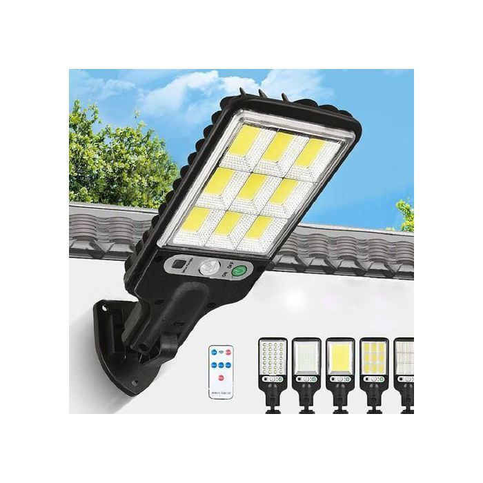 Projecteur Solaire LED 120W Puissant avec Détecteur de Mouvement, Étanche IP65 Éclairage Extérieur Jardin, Garage, Allée