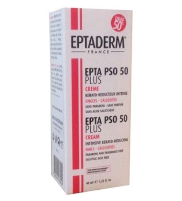 Crème Ongles - Eptaderm - Epta Pso 50+ - 40 ml - Kératoréducteur - Application ciblée